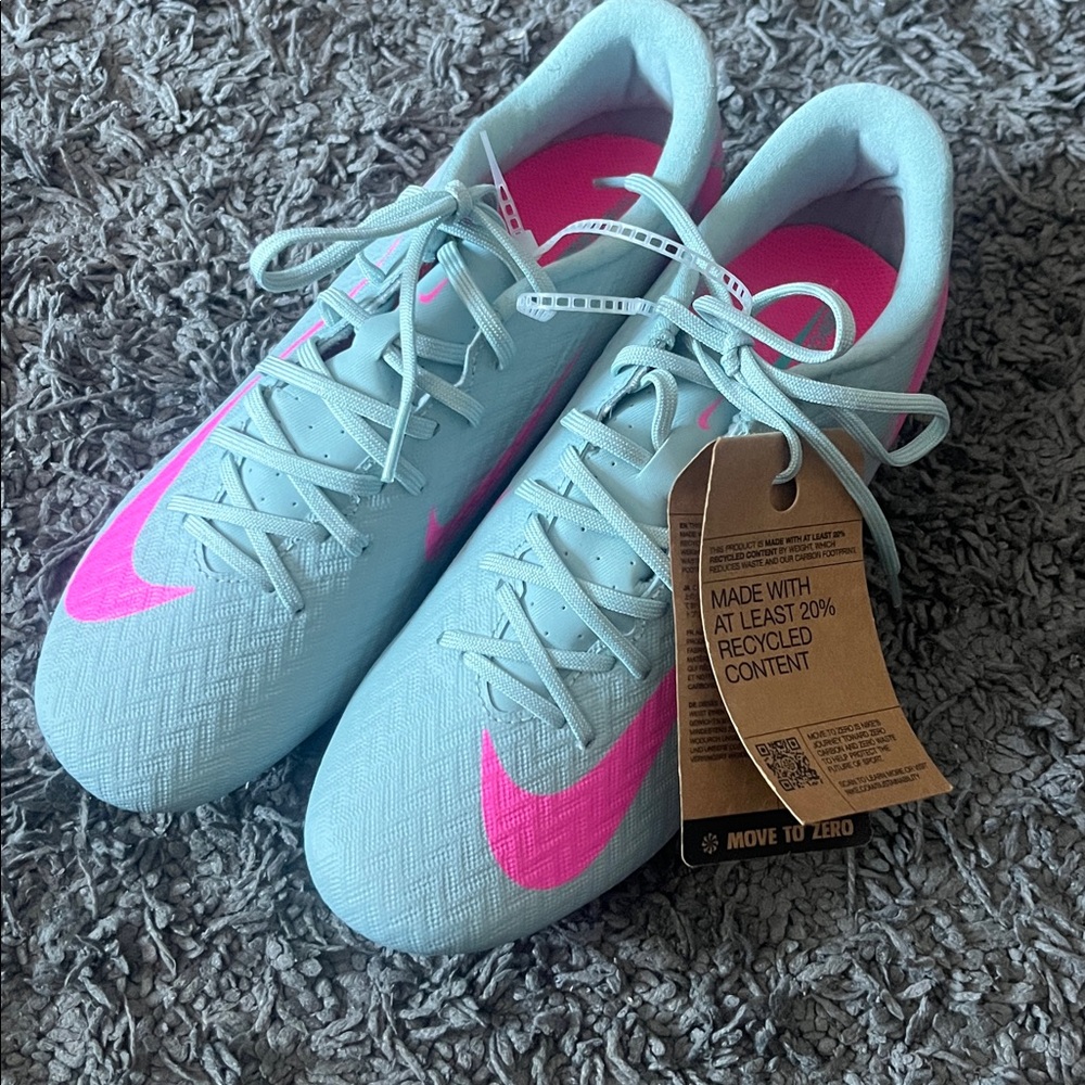 ⚽️ NIKE MEN'S ZOOM MERCURIAL VAPOR 16 ACADEMY FG/MG OCEAN CUBE/PINK BLAST - Picture 6 of 8